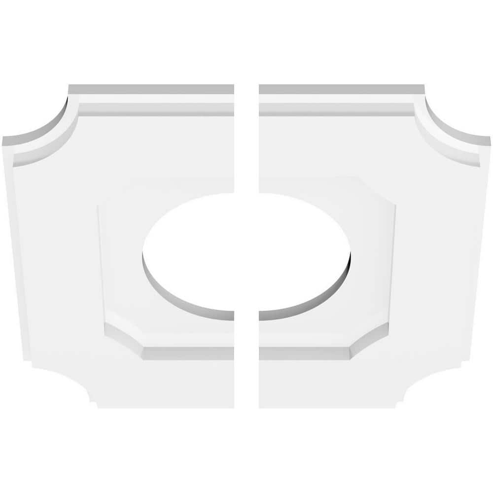 Locke 12" White PVC Contemporary Ceiling Medallion