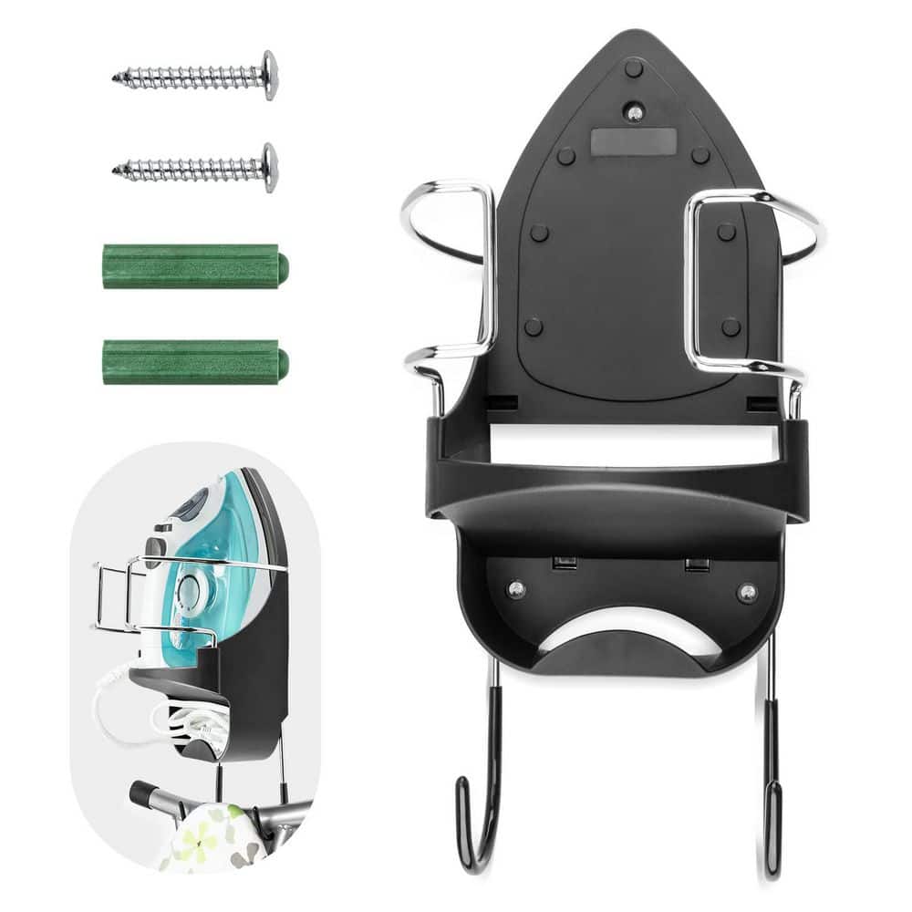 Ironing Board Hanger Wall Mount Ironing Board Holder Wall Mount for Laundry Rooms Storage Organizer, Black price history on PriceWatchPro