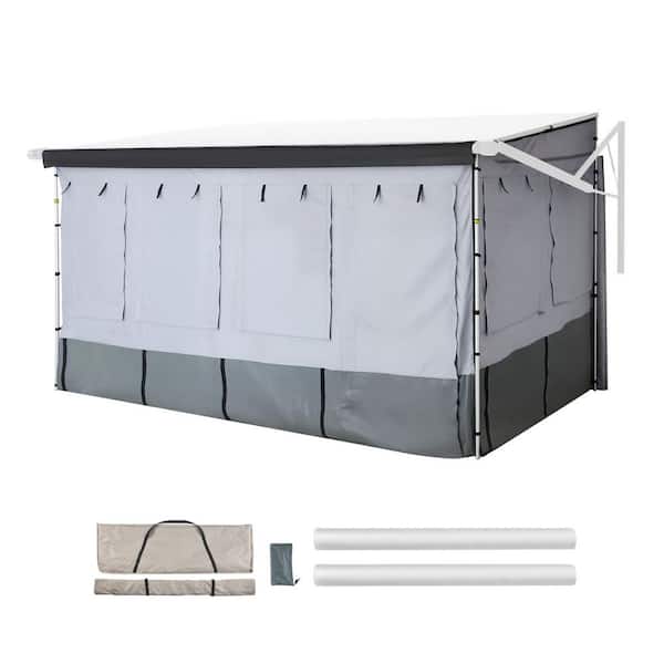 RV Awning Sun Shade Room - Compatible with 16 -17 ft. Awnings, RV Awning Sun Shading Room with Door and Windows