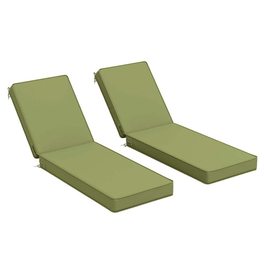 80 x 26 x 4 in. Outdoor Chaise Lounge Cushion Waterproof Patio Beach Pool Replacement Cushion Only Light Green (2-Pack) price history on PriceWatchPro