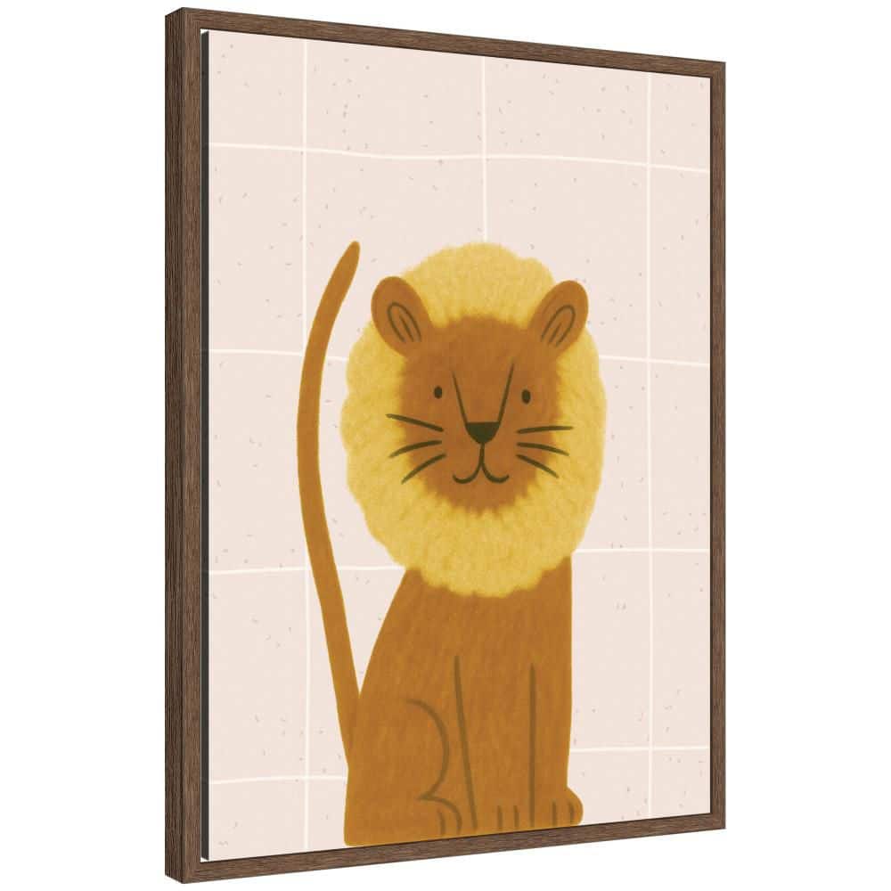 "Sylvie ""Lion"" by Laura Moss Animals Framed Canvas Art Print 24 in. x 18 in." price history on PriceWatchPro
