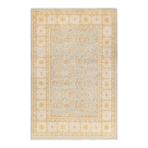 Solo Rugs Mogul One-of-a-Kind Traditional Light Blue 4 ft. 6 in. x 6 ft. 9 in. Oriental Area Rug