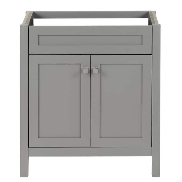 Home Decorators Collection Maywell 30 in. W x 19 in. D x 34 in. H Bath Vanity Cabinet without Top in Sterling Gray