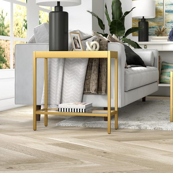 Meyer&Cross Alexis 24 in. Wide Brass Rectangular Side Table ST1320