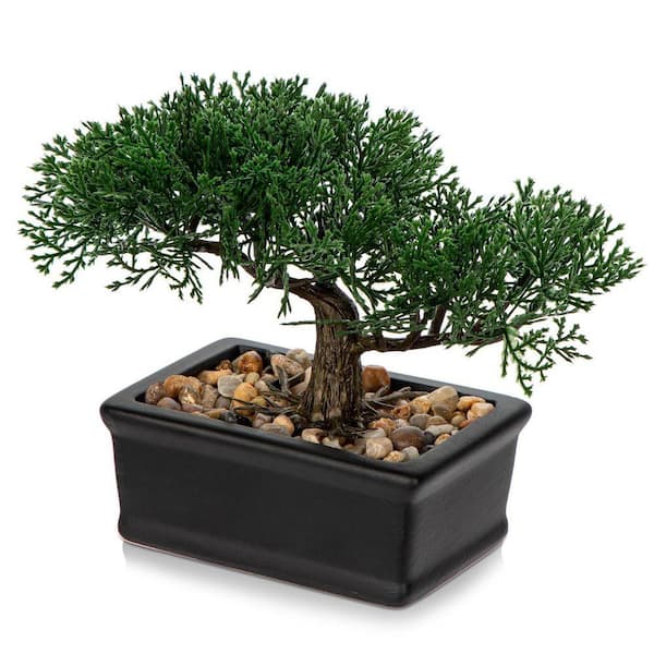 Artificial 9 ft. Bonsai Tree Indoor Artificial Plant Tree in Blue