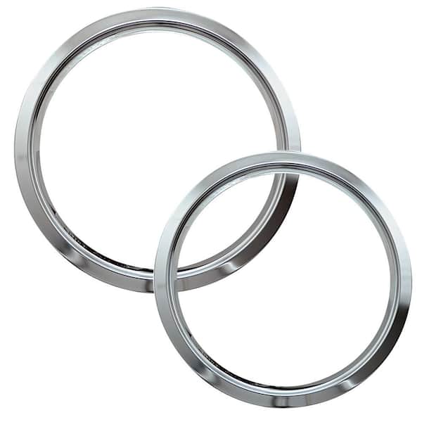 Range Kleen 6 in. Small and 8 in. Large Trim Ring in Chrome (2-Pack)