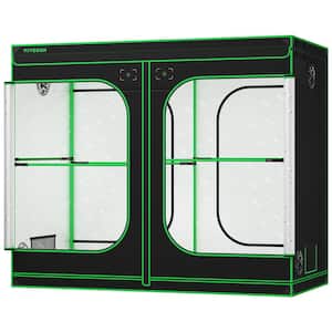 8 ft. x 4 ft. P848 Black Pro Grow Tent with Reflective Mylar Oxford Fabric and Extra Hanging Bars