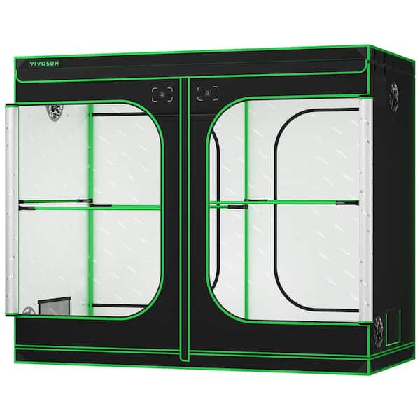 VIVOSUN 8 ft. x 4 ft. P848 Black Pro Grow Tent with Reflective Mylar ...