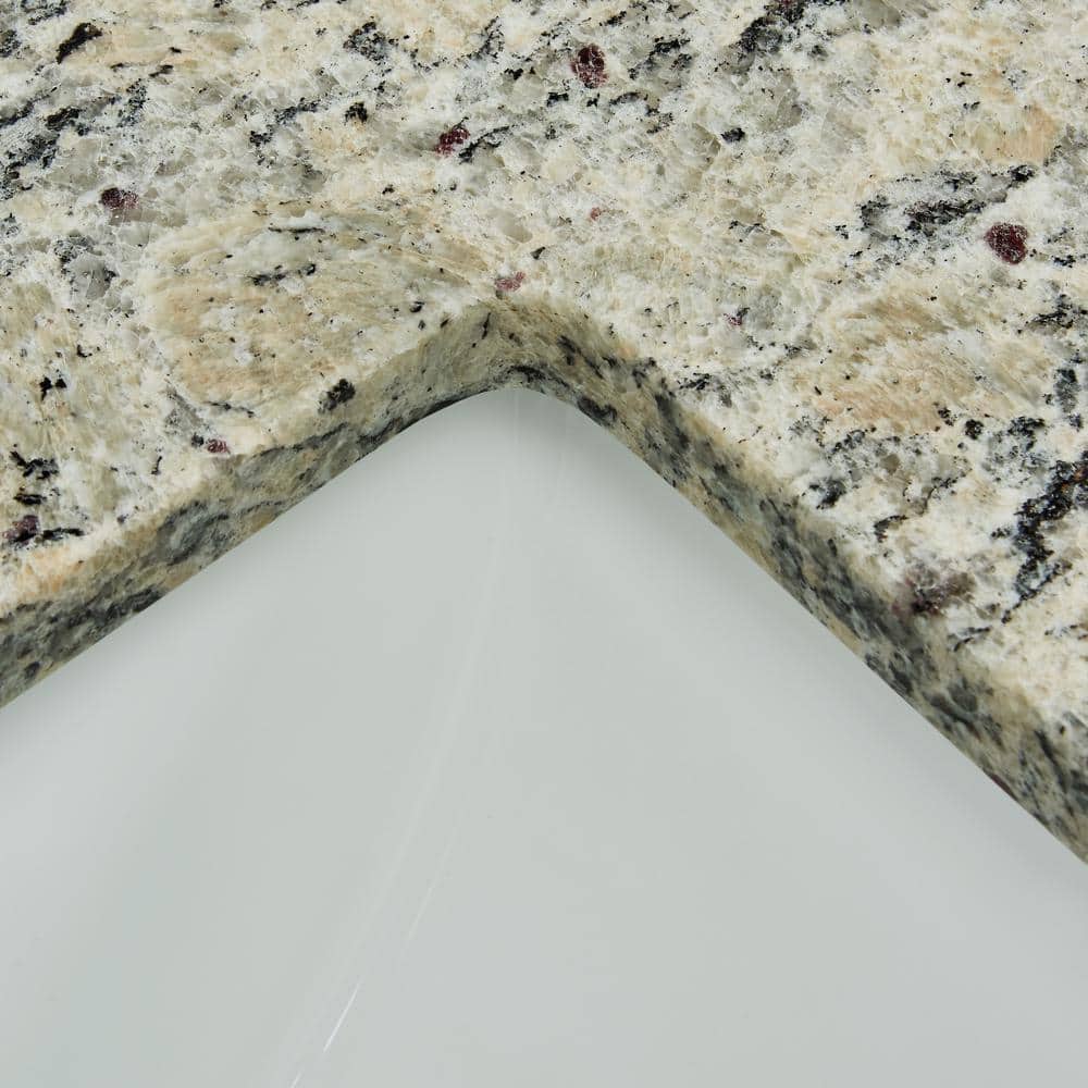 Santa Cecilia Light 37'' Granite Single Bathroom Vanity Top with White Rectangular Sink