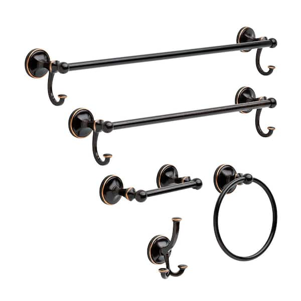 Delta Portman Towel Ring in Venetian Bronze with Copper Reveal