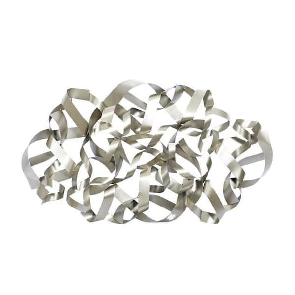 Litton Lane Metal Dark Gray Abstract Wall Decor with Coiled Ribbon Inspired  56837 - The Home Depot