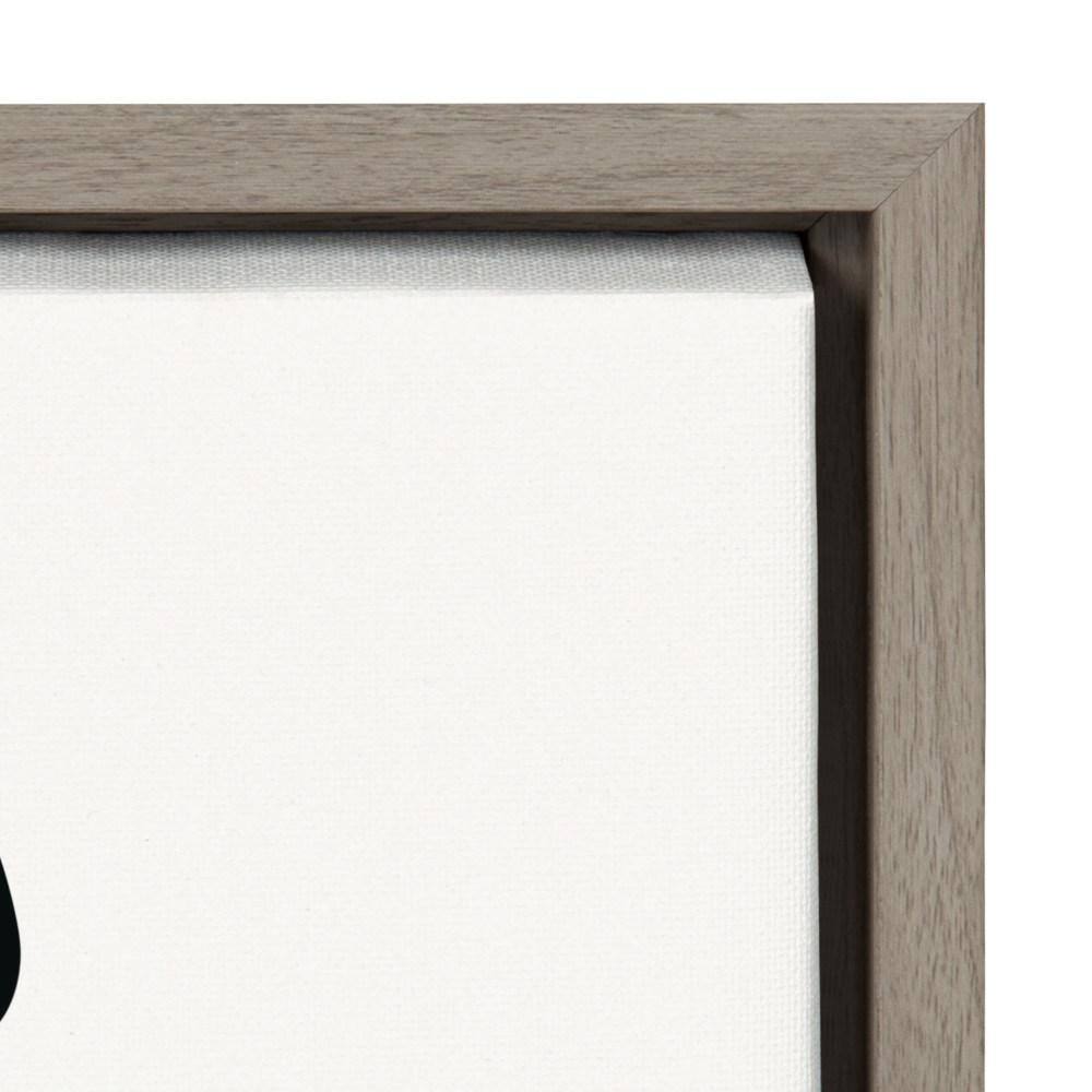 Gray Framed Abstract Botanical Canvas Wall Art, 18x24