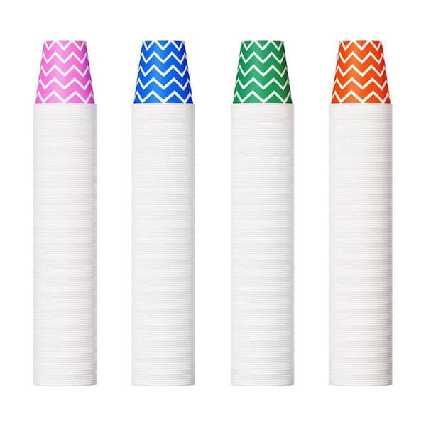 2.56 in. Multicolor Assorted Colors Disposable Paper Cup Small Mouthwash Beverage Drinking Cup (500 Per Case)
