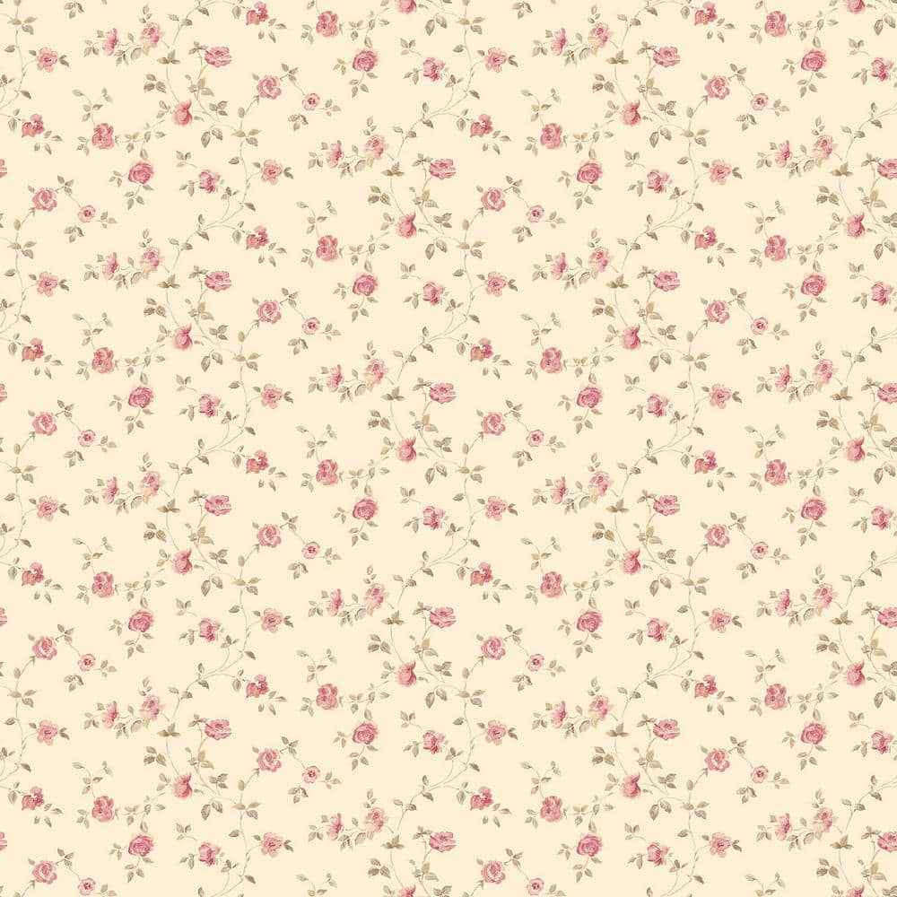 Miniatures 2-Red/Beige/Cream Miniature Rose Trellis Design Matte Finish Non