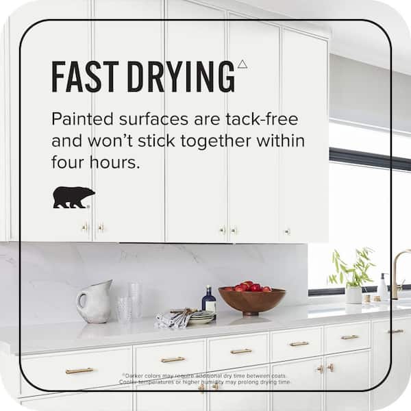 BEHR DYNASTY - 1 gal. #57 Frost Eggshell Enamel Interior Stain-Blocking Paint and Primer