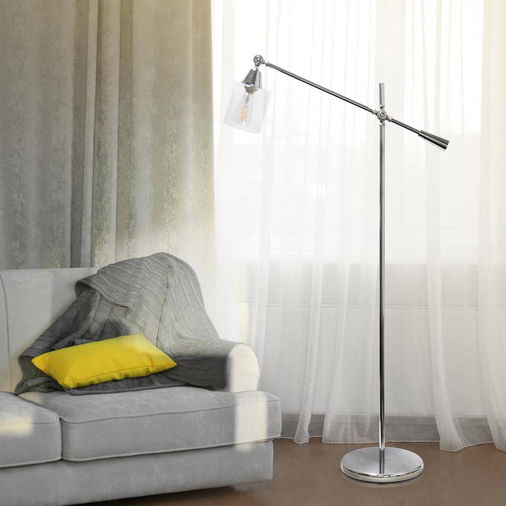 Edison 56'' Adjustable Black Industrial Floor Lamp
