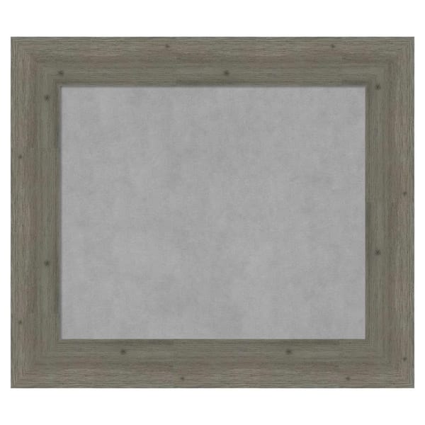 Amanti Art Fencepost Grey 31 in. x 27 in. Framed Magnetic Board