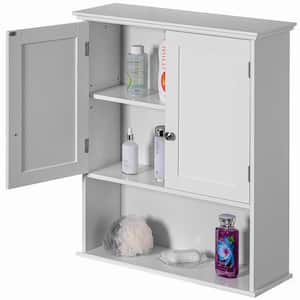 Glacier Bay Lancaster 21 in. W x 8 in. D x 26 in. H Surface-Mount Raised  panel Bathroom Storage Wall Cabinet in White LAOJ25-WH - The Home Depot