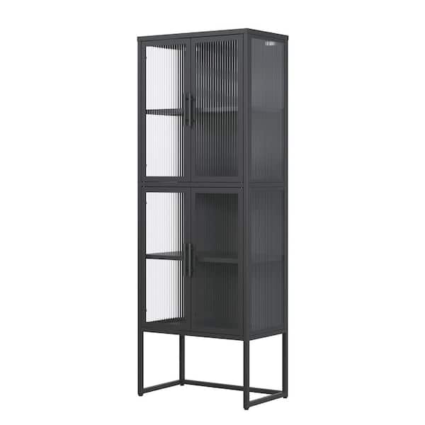 Hodedah 23.6-in W x 67.6-in H Wood White Freestanding Utility Storage Cabinet