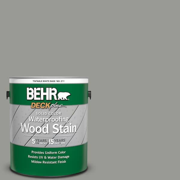 BEHR DECKplus 1 gal. #SC-143 Harbor Gray Solid Color Waterproofing Exterior Wood Stain