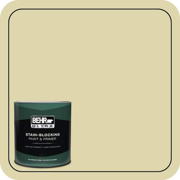 BEHR ULTRA 1 qt. #MQ4-40 Primitive Green Semi-Gloss Enamel Exterior Paint & Primer