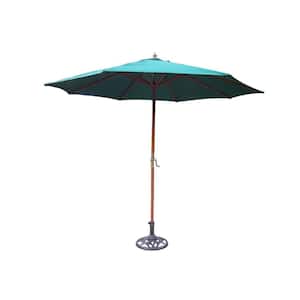 9 ft. Patio Umbrella in Green with Stand