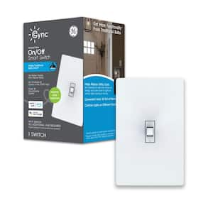 1.5 Amp Single-Pole/3-Way Smart 4-Wire Toggle Light Switch with Wall Plate, White