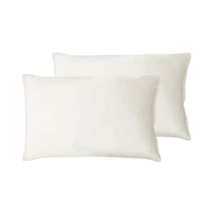Monroe Solid 2-Piece White Microfiber Standard Pillowcase Pair
