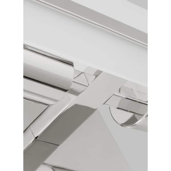 Generation Lighting - Dex 17.875 in. Small 2-Light Chrome Vanity Light with Satin Etched Glass Shade