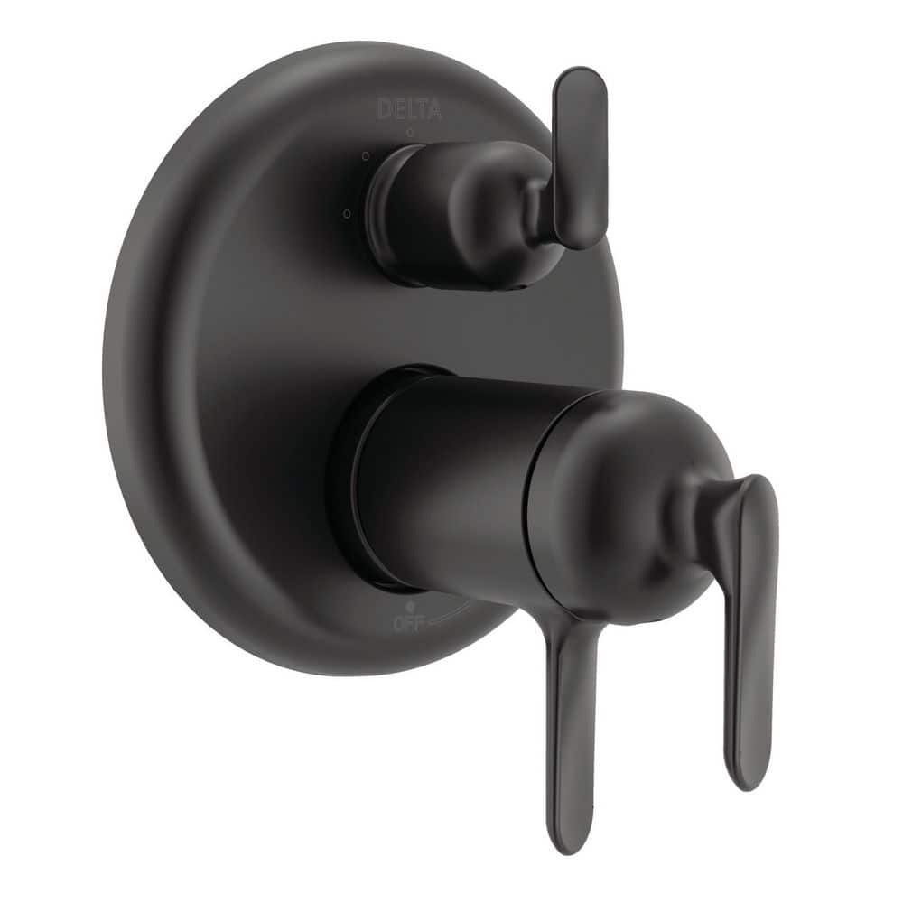 Bonacci 3-Setting Integrated Diverter 3-Handle Valve Trim Kit in Matte Black (Valve Not Included) price history on PriceWatchPro
