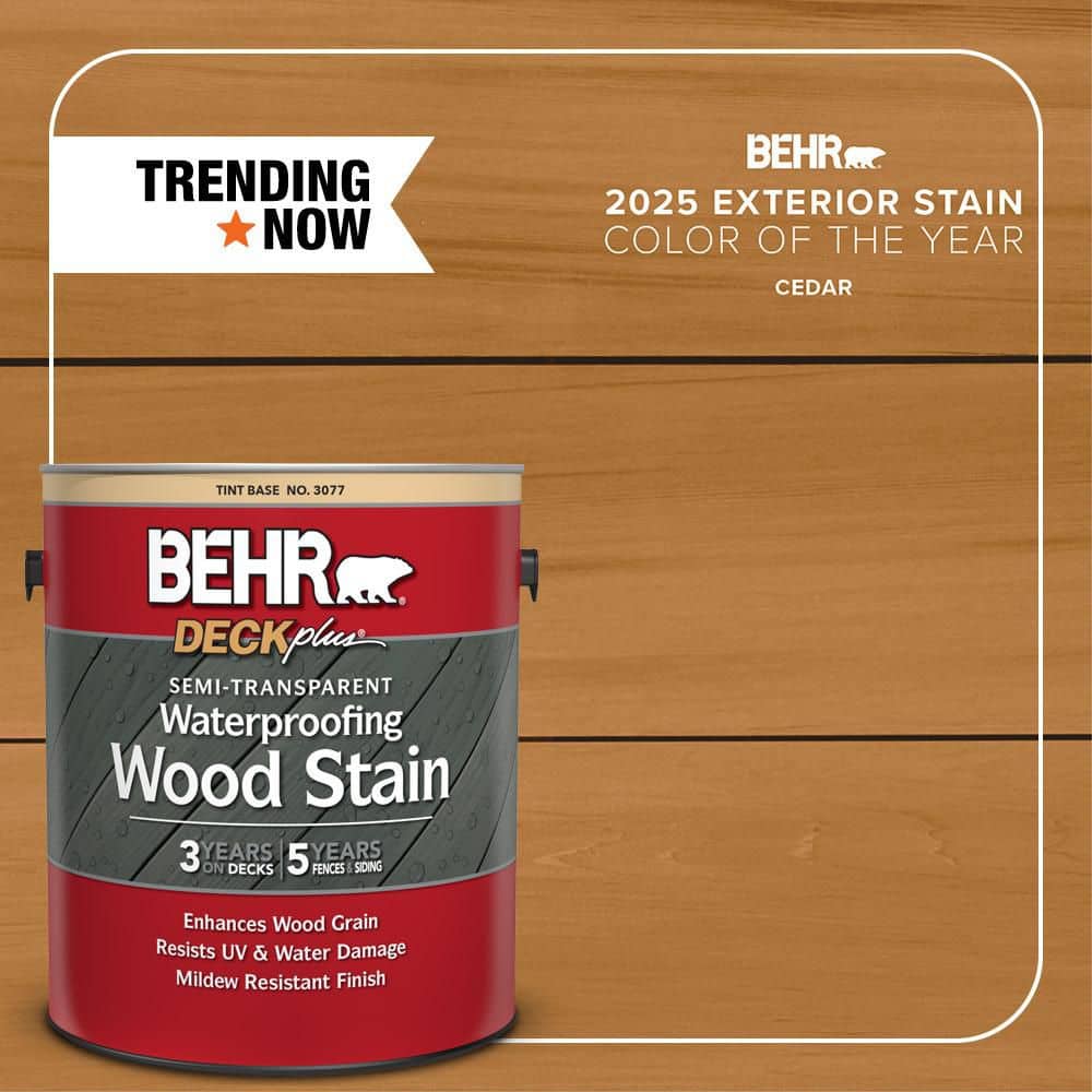 1 gal. #ST-146 Cedar Semi-Transparent Waterproofing Exterior Wood Stain