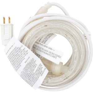 Indoor/Outdoor 6 ft. White LED Rope Light Kit