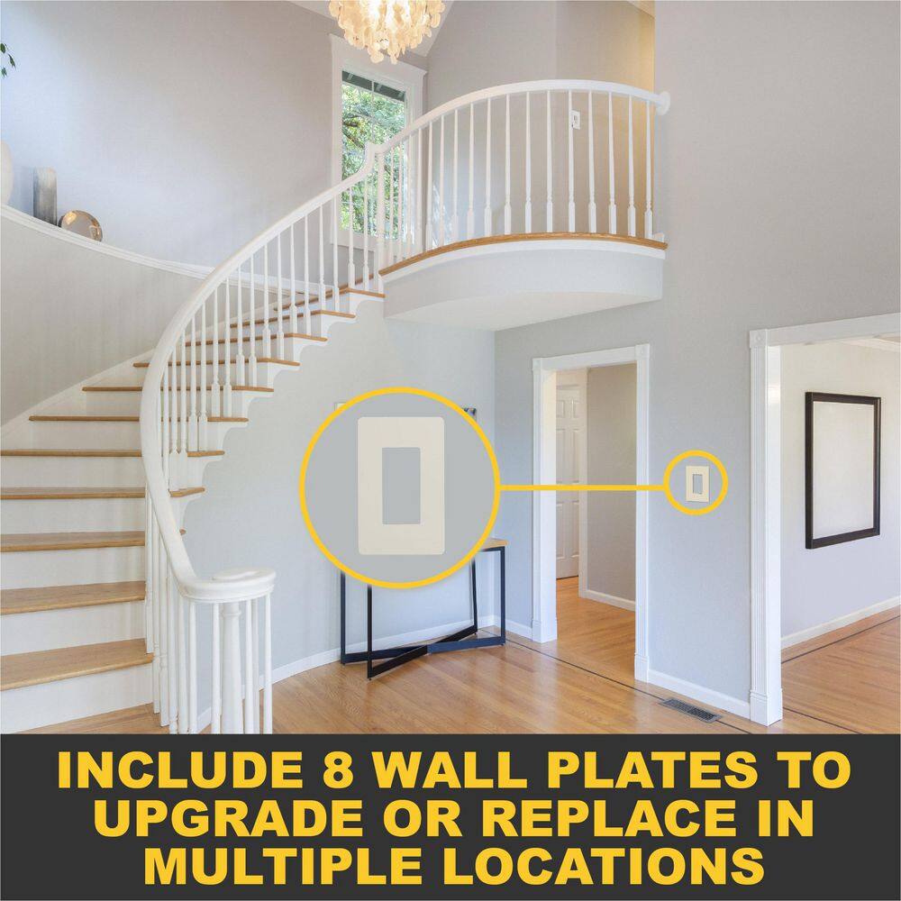 Light Almond 1-Gang Screwless Plastic Decorator Wall Plate