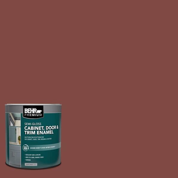 1 qt. #SC-112 Barn Red Semi-Gloss Enamel Interior/Exterior Cabinet, Door & Trim Paint
