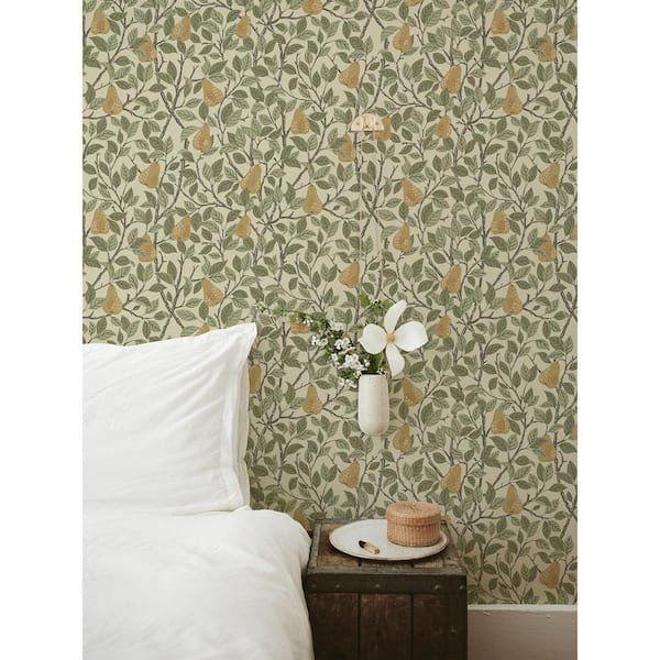 Pirum Yellow Pear Non Woven Paper Wallpaper