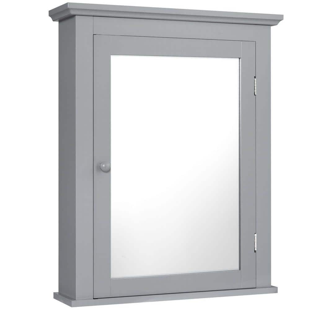 22 in. W x 27 in. H Rectangular Wall Mount MDF Medicine Cabinet with Mirror