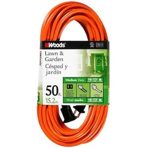 50 ft. 16/2 SJTW Outdoor Light-Duty Extension Cord in Orange