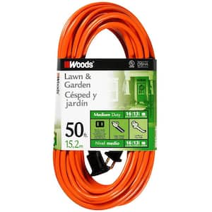 Woods 20-Foot Light Duty Extension Cord - 16 Gauge, 3-Prong, SVT Jacket, For Lamps & Small Appliances