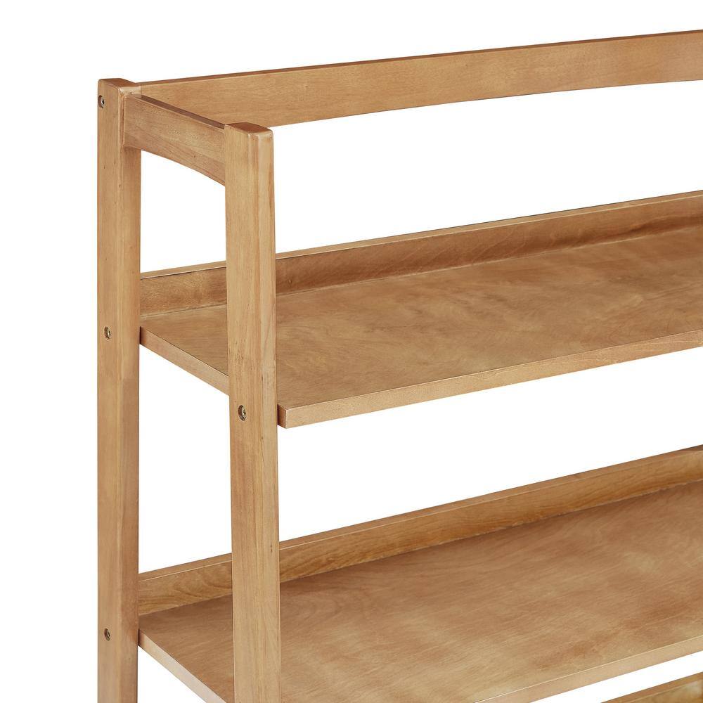 Landon Light Brown Wood Ladder Bookcase