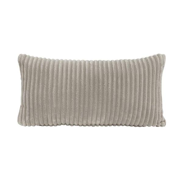 Lazzara Lennox Taupe Corduroy Upholstery Solid Wood Frame Accent