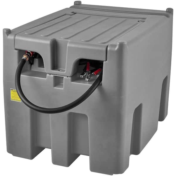 Portable Diesel Tank, 116 gal. Capacity and 10 GPM Flow Rate, Diesel Fuel Tank with 12V Electric Transfer Pump, Gray