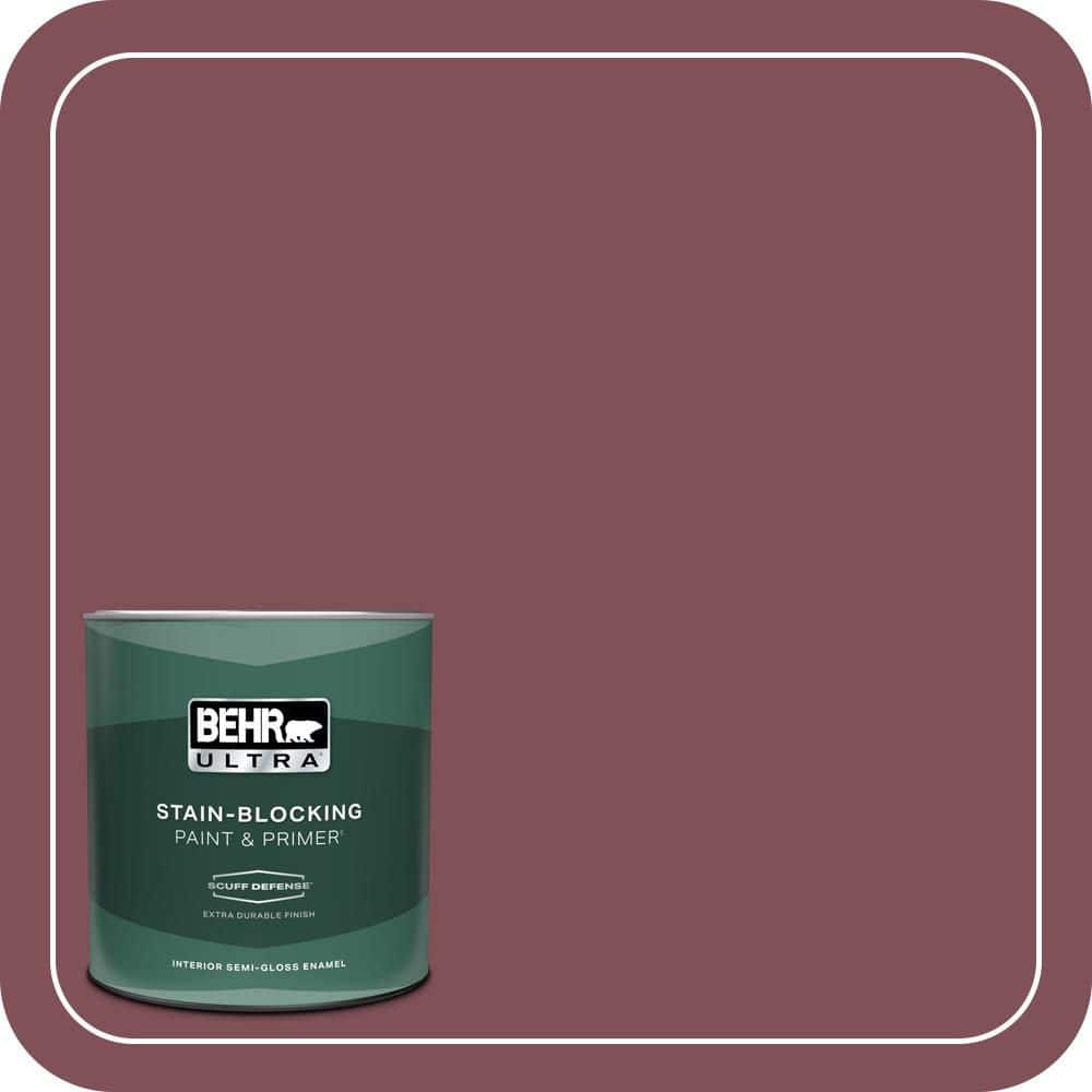 1 qt. Home Decorators Collection #HDC-CL-02 Fine Burgundy Extra Durable Semi-Gloss Enamel Interior Paint & Primer price history on PriceWatchPro