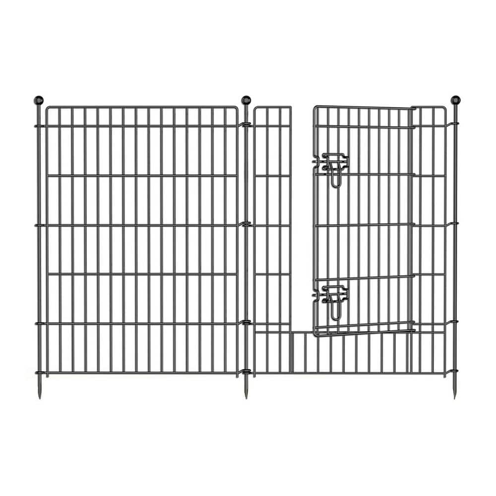 5 Panels No Dig 7 in. Decorative Rustproof Metal Outdoor Garden Fence with Gate for Yard Patio Flower Bed price history on PriceWatchPro