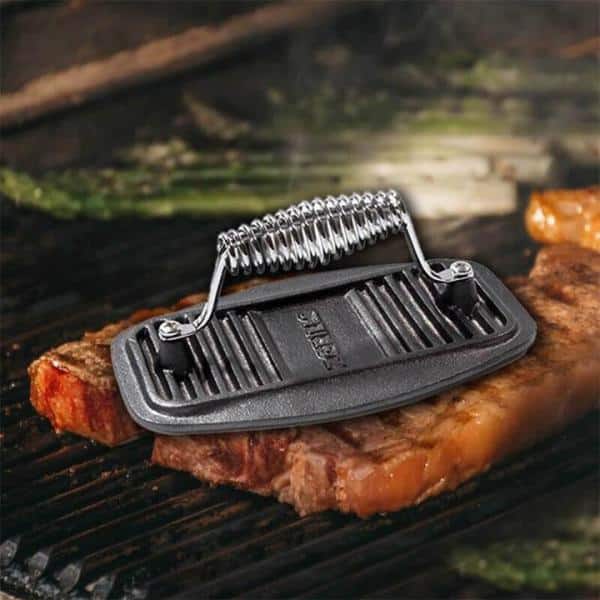 Lodge Pre-Seasoned Cast Iron Grill Press with Cool-Grip Spiral Handle  Unboxing 
