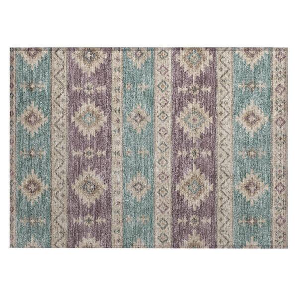 Chantille Machine Washable Indoor/Outdoor Abstract ACN3126 Plum 2 ft. x 3 ft. Accent Rug