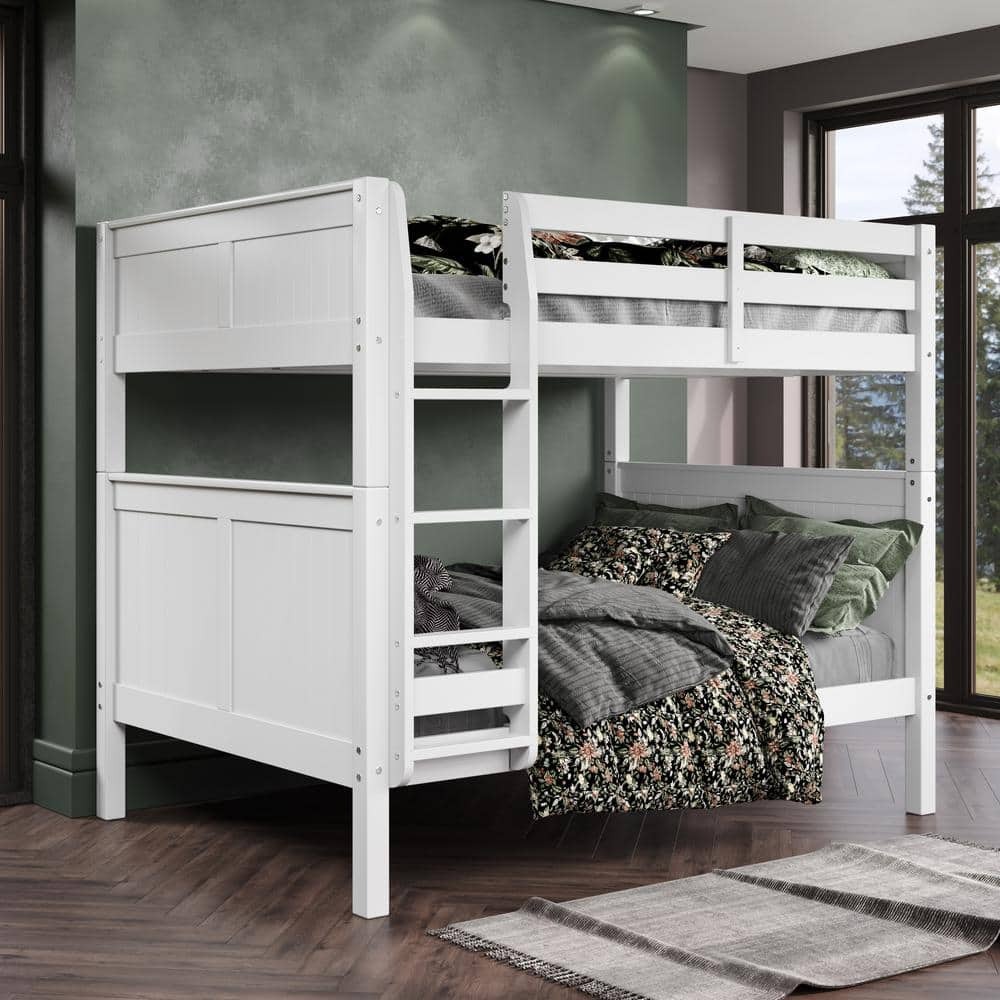 Camaflexi Panel White Full over Full Bunk Bed C1623 WH The Home Depot