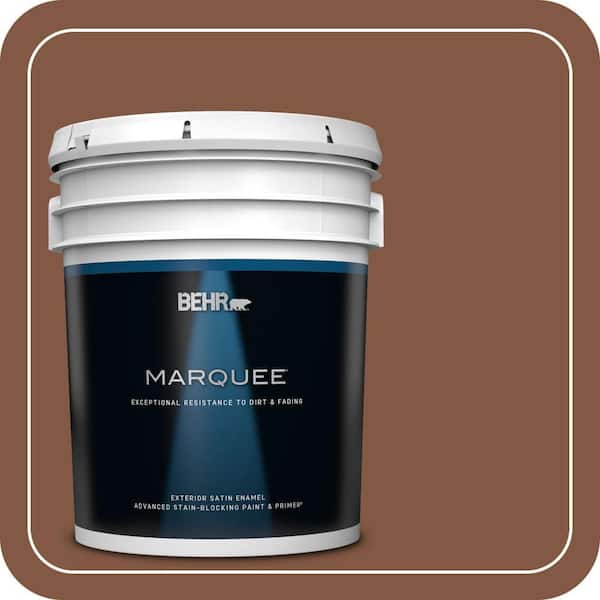 BEHR MARQUEE 5 gal. #BXC-42 Bricktone Satin Enamel Exterior Paint & Primer