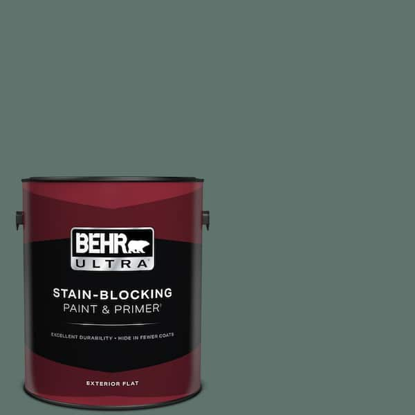 BEHR ULTRA 1 gal. #PPU12-17 Cameroon Green Flat Exterior Paint & Primer