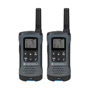 Talkabout T200 Rechargeable 2-Way Radio, Gray (2-Pack)