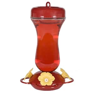 Petunia Top-Fill Glass Hummingbird Feeder - 16 oz. Capacity